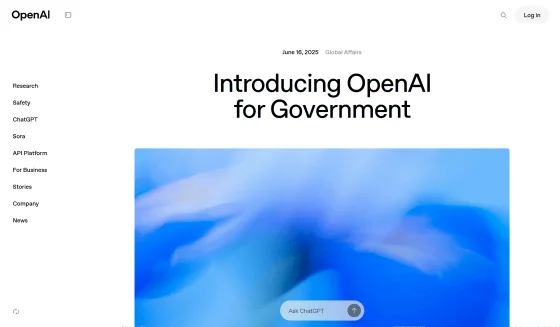 그림4. Introducing OpenAI for Government (출처: OpenAI)