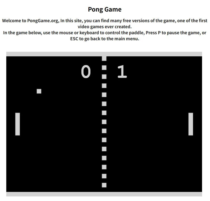 ponggame.org