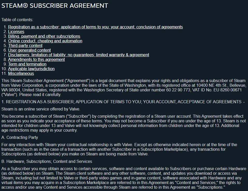 https://store.steampowered.com/subscriber_agreement/english/