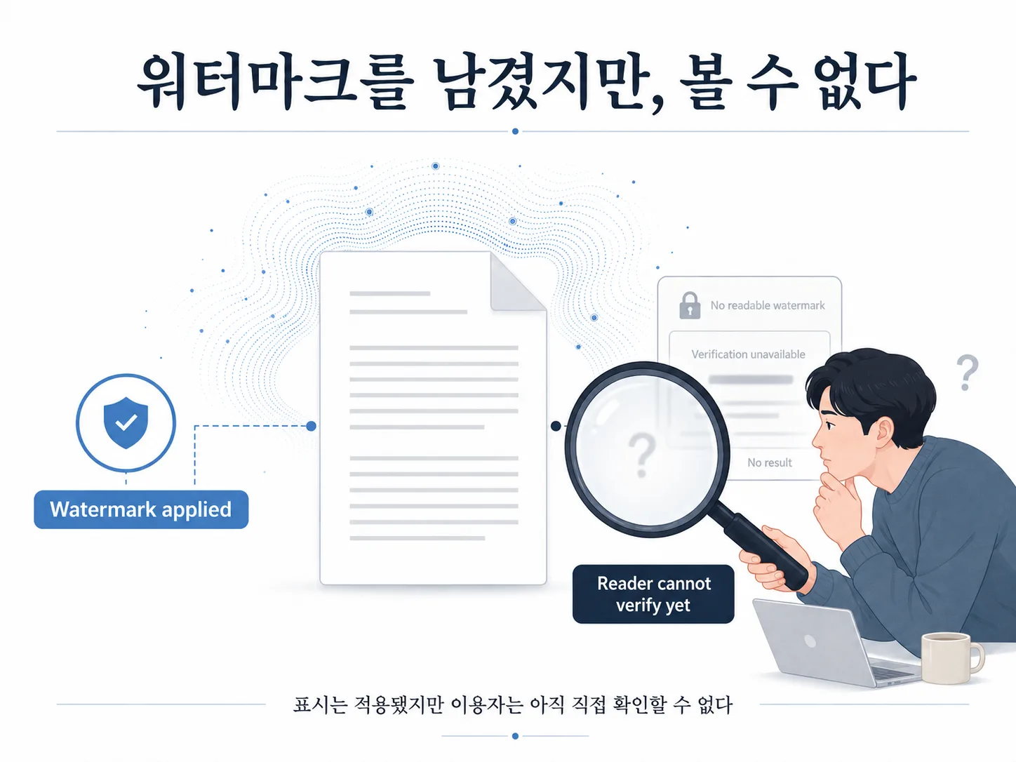 워터마크를 남겼지만, 볼 수 없다.; @ChatGPT