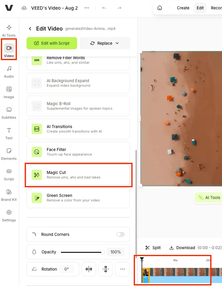 https://support.veed.io/en/articles/11589317-how-to-use-our-magic-cut-tool