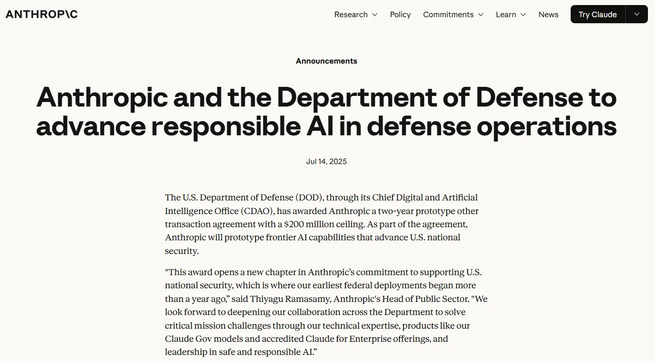 https://www.anthropic.com/news/anthropic-and-the-department-of-defense-to-advance-responsible-ai-in-defense-operations