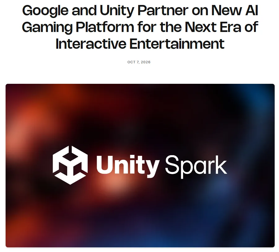 https://unity.com/news/google-and-unity-partner-on-new-ai-gaming-platform-for-the-next-era-of-interactive-entertainment