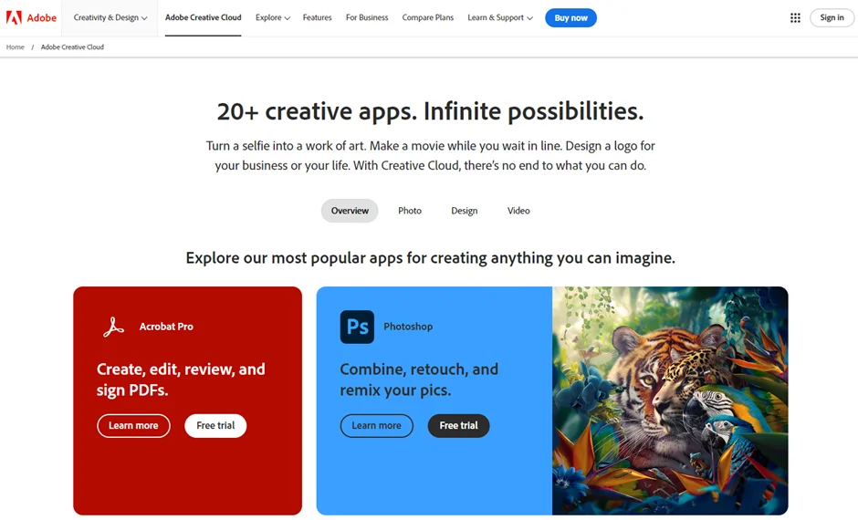 [20개가 넘는 프로그램을 사용할 수 있는 Adobe사의 구독 서비스, ‘creative cloud]