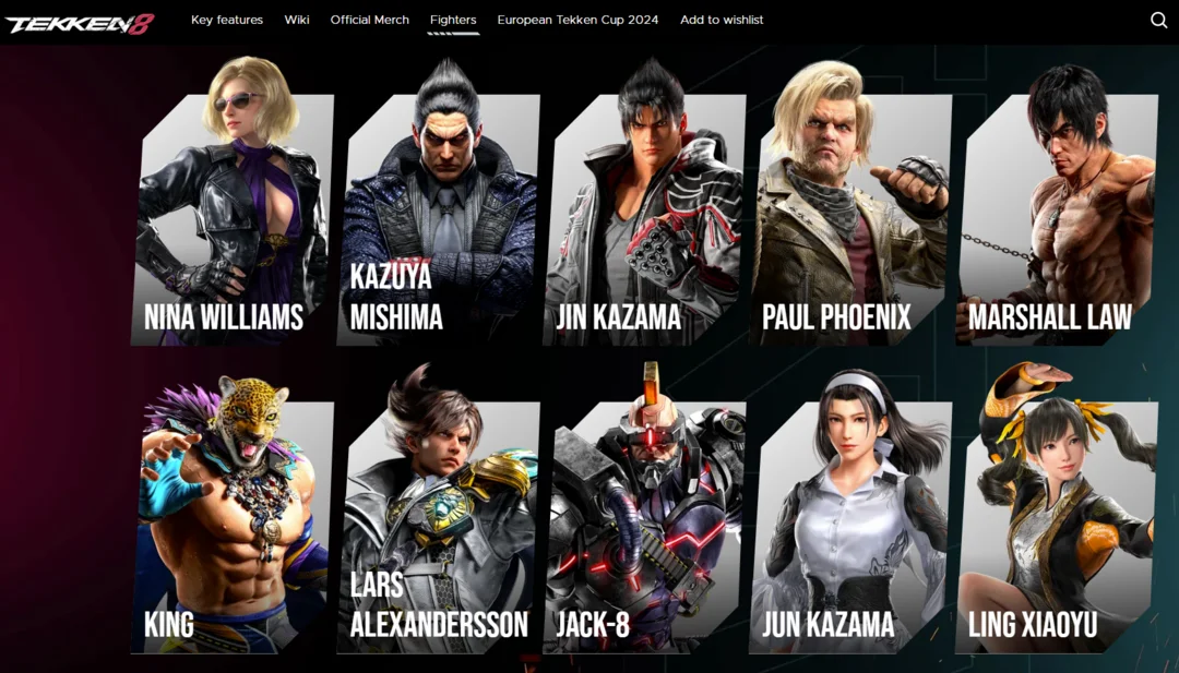 https://en.bandainamcoent.eu/tekken/tekken-8/characters