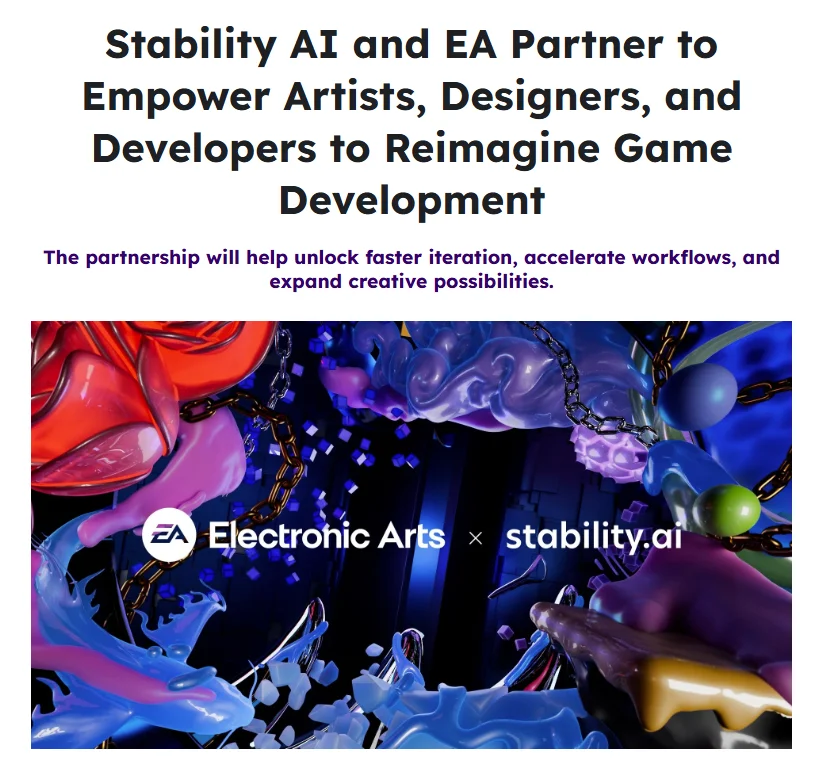 https://stability.ai/news/stability-ai-and-ea-partner-to-reimagine-game-development