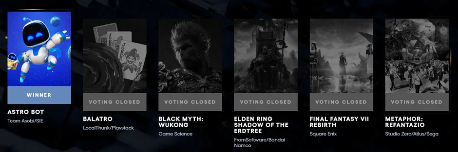 TGA(The Game Awards)의 ‘올해의 게임(game of the Year)’ 후보들