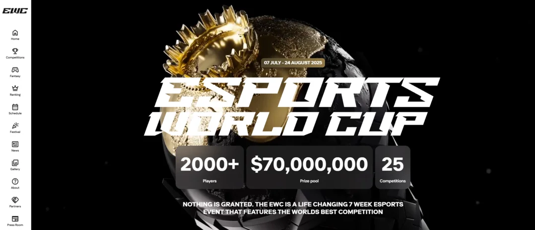 사우디아라비아가 주최한 이스포츠 월드컵: https://esportsworldcup.com/en