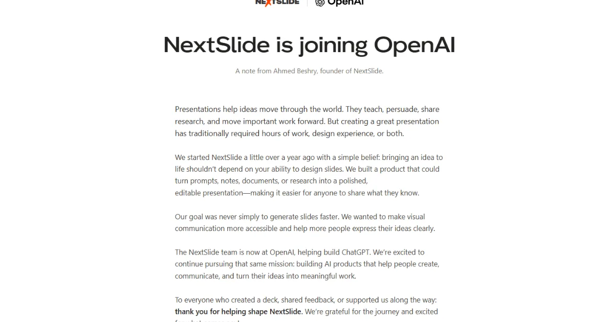 OpenAI는 왜 프레젠테이션 스타트업을 품었나