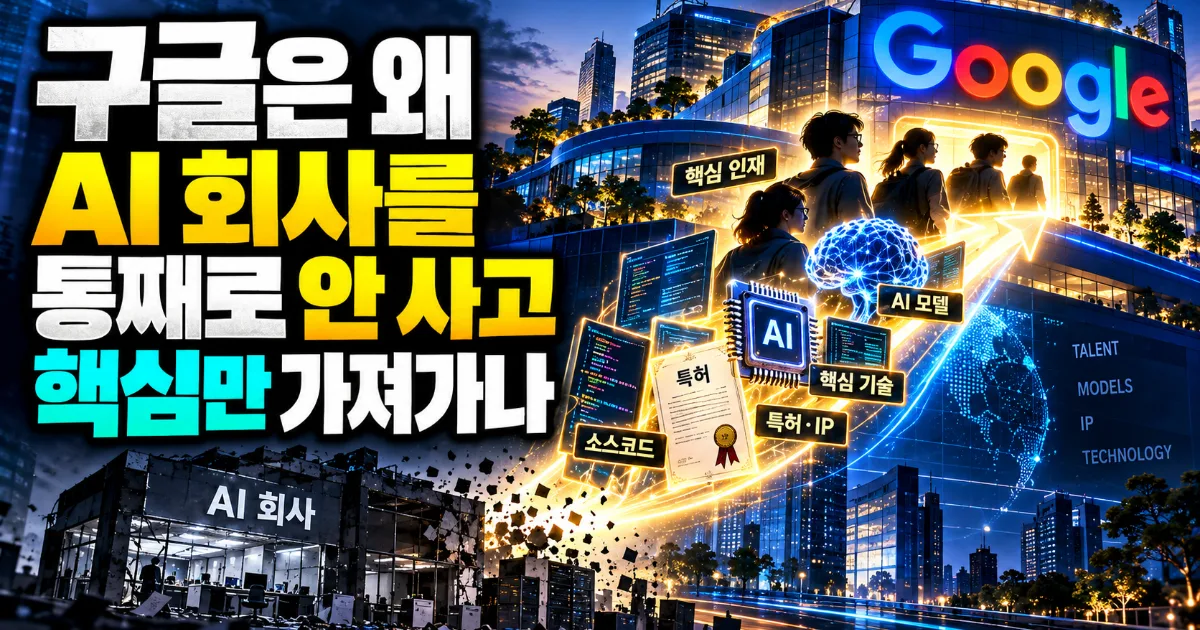Google은 왜 AI 회사를 통째로 사지 않고 핵심만 가져가나